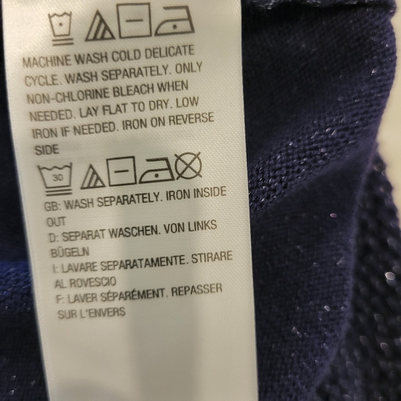 Belle Kim Gravel 2 Pc Navy Tank & LS Matching Zip Up Hooded Jacket Small - Picture 9 of 11